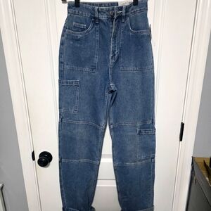 Pacsun 90s BF Boyfriend Carpenter Jeans Ocean Story Size 26 NWT